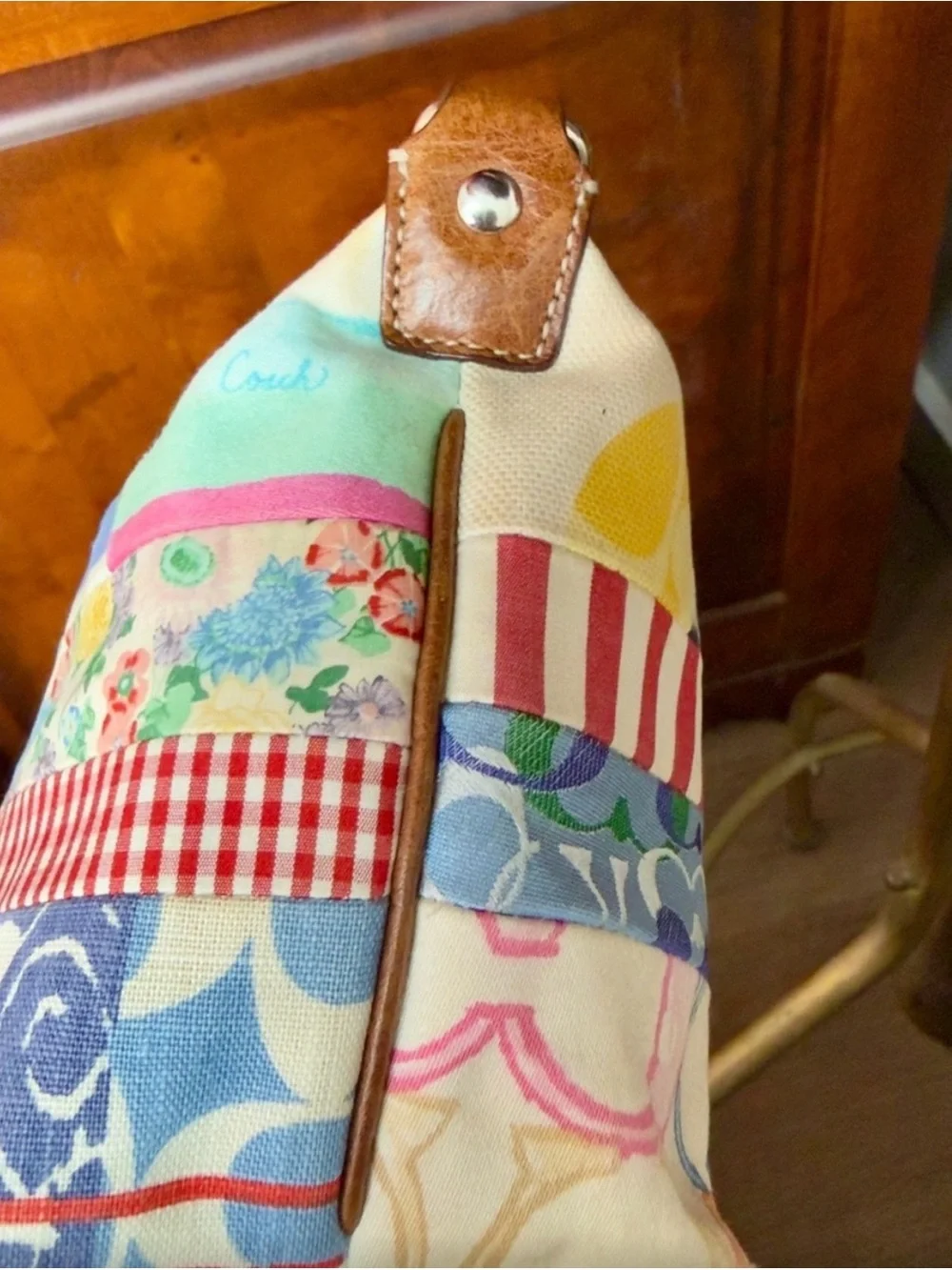 Coach Vintage Multicolor Patchwork Micro Purse